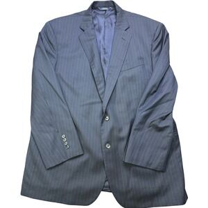 Brooks Brothers 1818 Madison Suit Jacket Mens 48R Blue Pinstripe Wool Blazer